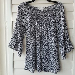 Counerparts Black & White Off Shoulder Top